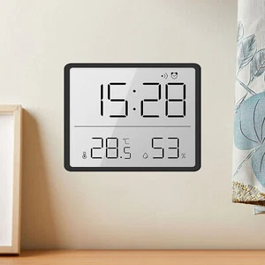 (Black 8218)Digital Alarm Clock LCD Screen Temperature Humidity Time Display AU - Picture 1 of 12