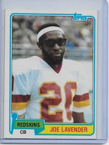 1981 TOPPS #474 JOE LAVENDER WASHINGTON REDSKINS - Imagen 1 de 2