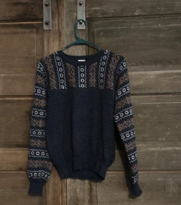 Vintage LEVI'S Men's Christmas Sweater Crew Neck Size Large - Picture 1 of 8