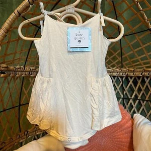 NWT Kate Quinn Cream Oatmeal Ballerina Bubble Spaghetti Tie Strap 6-12 Bamboo - Picture 1 of 6