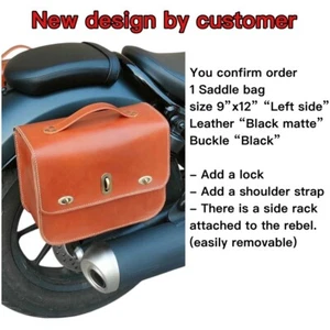 New design by customer saddle bag add shoulder strap for Honda Rebel cmx500 - Foto 1 di 1
