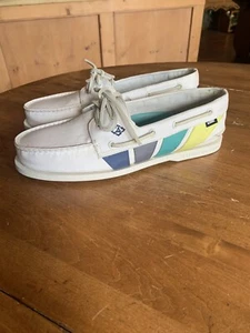 Sperry Topsider Bionic weiße Canvas-Bootsschuhe 10,5 M - Bild 1 von 15