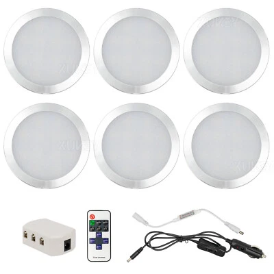 6x12V Interior LED Spot Lights For VW T4 T5 Camper Van Caravan Motorhome Light - Image 1 of 4