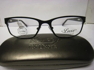 Luxe Eyewear WF WLO348 Black w/ Swarovski Crystal Eyeglass Frame 53-18-135-34V - Picture 1 of 8