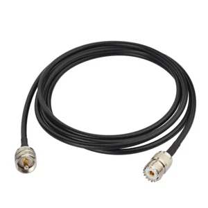 UHF PL259 Male to SO239 Female Low Loss Coax Cable RG58 for CB Radio Ham Radio - Picture 1 of 5