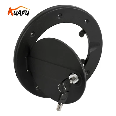 For Hummer H3 H3T 2006-2010 Aluminum Black Fuel Door Locking Gas Tank Cap Cover - Image 1 of 4