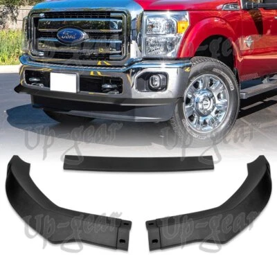 Parachoques delantero negro mate para Ford F250 F350 F450 Super Duty 2011-2016 labio alerón Foto 1 de 4