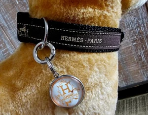 Elegant dog collar, collar for doge, luxury collar for dog with removable tag SM - Bild 1 von 2