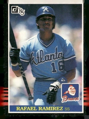 1985 Donruss #141 Rafael Ramirez Atlanta Braves Baseball Card - Image 1 of 2