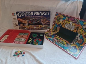 Vintage MB Go For Broke Board Games 1985 Complete - Picture 1 of 19