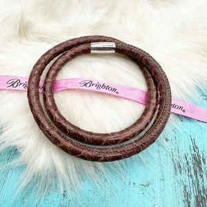 Brighton Woodstock Brown Braided Double Bracelet Add a Charm One Size 16" - Picture 1 of 8