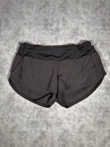 Pantalones cortos Lululemon Run Times para mujer talla 6 forro negro liso entrepierna de 4" - Imagen 1 de 6