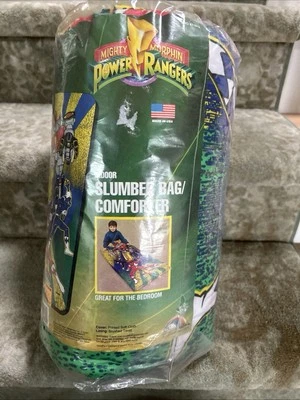 Vintage 1993 Mighty Morphin Power Rangers Sleeping Bag Comforter New  Rare - Image 1 of 4