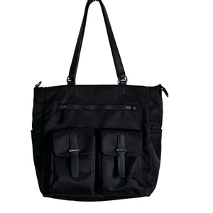 Kenneth Cole Versey Nylon Tote Bag Black Zipper Close Medium Size NWOT - Picture 1 of 15
