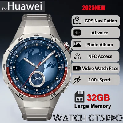 2025 for HUAWEI Watch GT5 Pro GPS NFC Smart Watches Men 1.53"AMOLED Compass Alti - Image 1 of 4