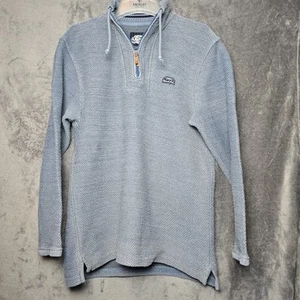 Weird Fish Fleece Herren Large blau 1/4 Zip Pullover Makkaroni Pulli Wandern - Bild 1 von 9
