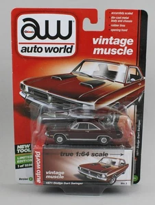1:64 AUTO WORLD *BROWN* 1971 Dodge Dart Swinger - Picture 1 of 1