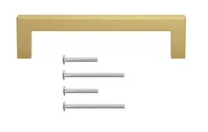 🆕 5" Brushed Gold Cabinet Pull Gold Cabinet Handle Gold Drawer Pull Modern - Picture 1 of 3