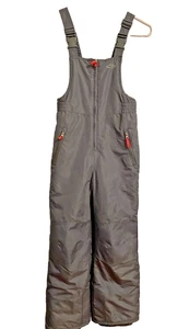 Champion Snow Pants Youth Unisex Boys Girls Size M 7 8 Bib Reinforced Knees Gray - Picture 1 of 13