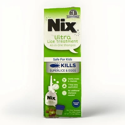 Xampu Nix Ultra tratamento para piolhos tudo em um seguro para crianças 4 oz - Imagem 1 de 2