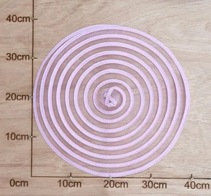 baby pink large DIY crinoline straw fascinator craft base disc wedding hat - Picture 1 of 2