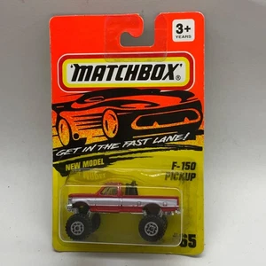 MATCHBOX F-150 ROJO Y BLANCO 4X4 FORD F-150 PICKUP NUEVO EN TARJETA #65 1994 Nuevo Modelo - Imagen 1 de 8