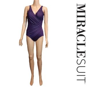 Miraclesuit Slimming Oceanus Tummy Control One Piece NWOT Purple Size 10 - Picture 1 of 11