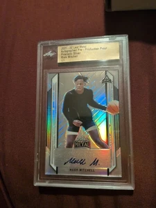 2021-22 Leaf Metal Mark Mitchell Prismatic Silver Rookie Auto RC 1/1 - Picture 1 of 2