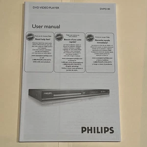 User Manual for a Philips DVD Video Player DVP5140 English, Spanish, French - Picture 1 of 7