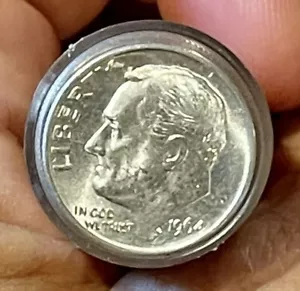 1964 Roosevelt Dime BU Rolle SILBER (50 Münzen) - Bild 1 von 3