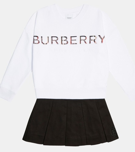 Felpa Maglione Burberry Ragazza Splendida Logo Nuovo con Etichette 10 Anni Stagione In corso $375