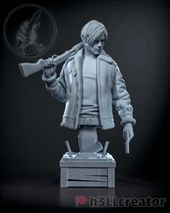 Leon Kennedy Bust – Resident Evil - 3D Printed Resin Miniature - Unpainted - Imagen 1 de 6