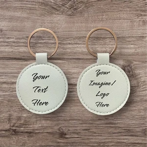 Personalised Engraved Leather Fob Keyring - Anniversary Birthday Valentines Gift - Picture 1 of 3
