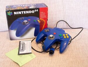 OFFICIAL CONTROLLER FOR NINTENDO 64 N64 IN BLUE WITH BOX
