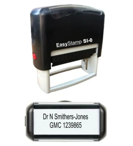 Custom Rubber Stamp Self inking 2 Line Name Address Office Business Service - Picture 1 of 11
