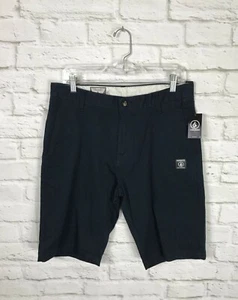NEW Volcom Navy Vmonty Stretch Chino Shorts Size 30 - Picture 1 of 4