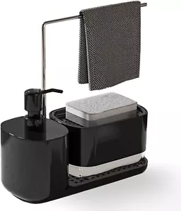 Kitchen Soap Dispenser Set with Tray and Sponge Holder, Dish and Hand Soap Dispe - Picture 1 of 12