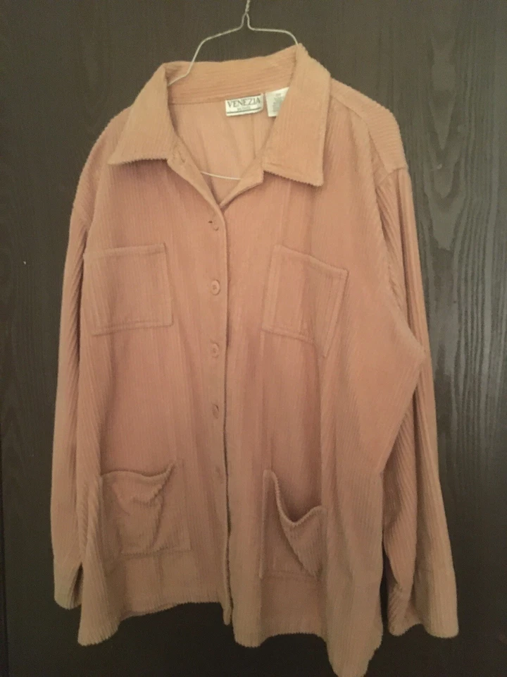 Jaqueta Venezia Vitale nova feminina plus size 20W veludo camelo blazer bolsos - Imagem 1 de 1