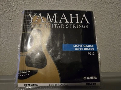 Nuevas cuerdas para guitarra folk Yamaha calibre de luz 80/20 latón FG12 Foto 1 de 2