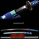 Handgefertigtes T10 Stahl Ton gehärtet kampfbereit japanisches Samurai Katana Schwert.