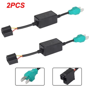 H4 9003 LED Light Canbus Error Free Decoder Resistor Anti-flicker Adapter Wires - Picture 1 of 5