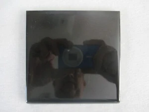 VINTAGE JET BLACK GLOSS CERAMIC BULLNOSE EDGE WALL TILE 4 1/4" X 4 1/4" - Picture 1 of 6