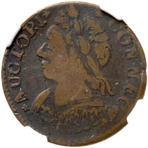 1788 M 7-E R-5- NGC Fine Details Connecticut Colonial Copper Coin - Picture 1 of 3
