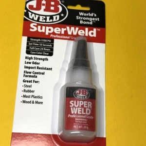 J-B Weld Superwld 33120 Super glue cyanoacrylate Instant 20 g Tip JB - Picture 1 of 4