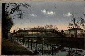 Charleroi Belgien Color Postkarte ~1910 Passerelle Fußgänger Brücke ungelaufen - Bild 1 von 2