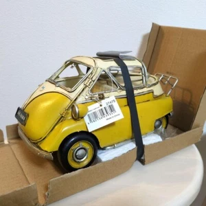 Vintage Bandai BMW Isetta AK-NM4Tin Car Friction Toy in Yellow - Picture 1 of 3
