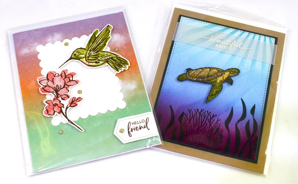 Handmade Greeting Cards & Envelopes ONE OF A KIND Friendship Love Blank Inside - Image 1 of 2