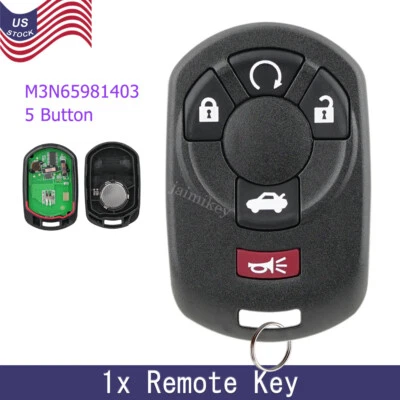 For Cadillac STS 2005 2006 2007 Keyless Entry Remote Car Key Fob 5B -M3N65981403 - Image 1 of 4