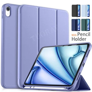 Schutzhülle mit Stifthalt für iPad Air Pro 11 13 2024 Smart Cover Tasche Hülle - Bild 1 von 61
