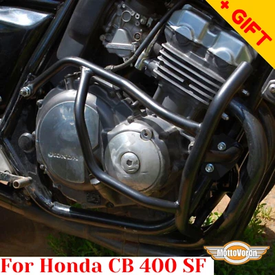 Protector de motor para Honda CB 400 SF CB 400 Super Four barras de choque (1992-1998), Bonus Foto 1 de 4